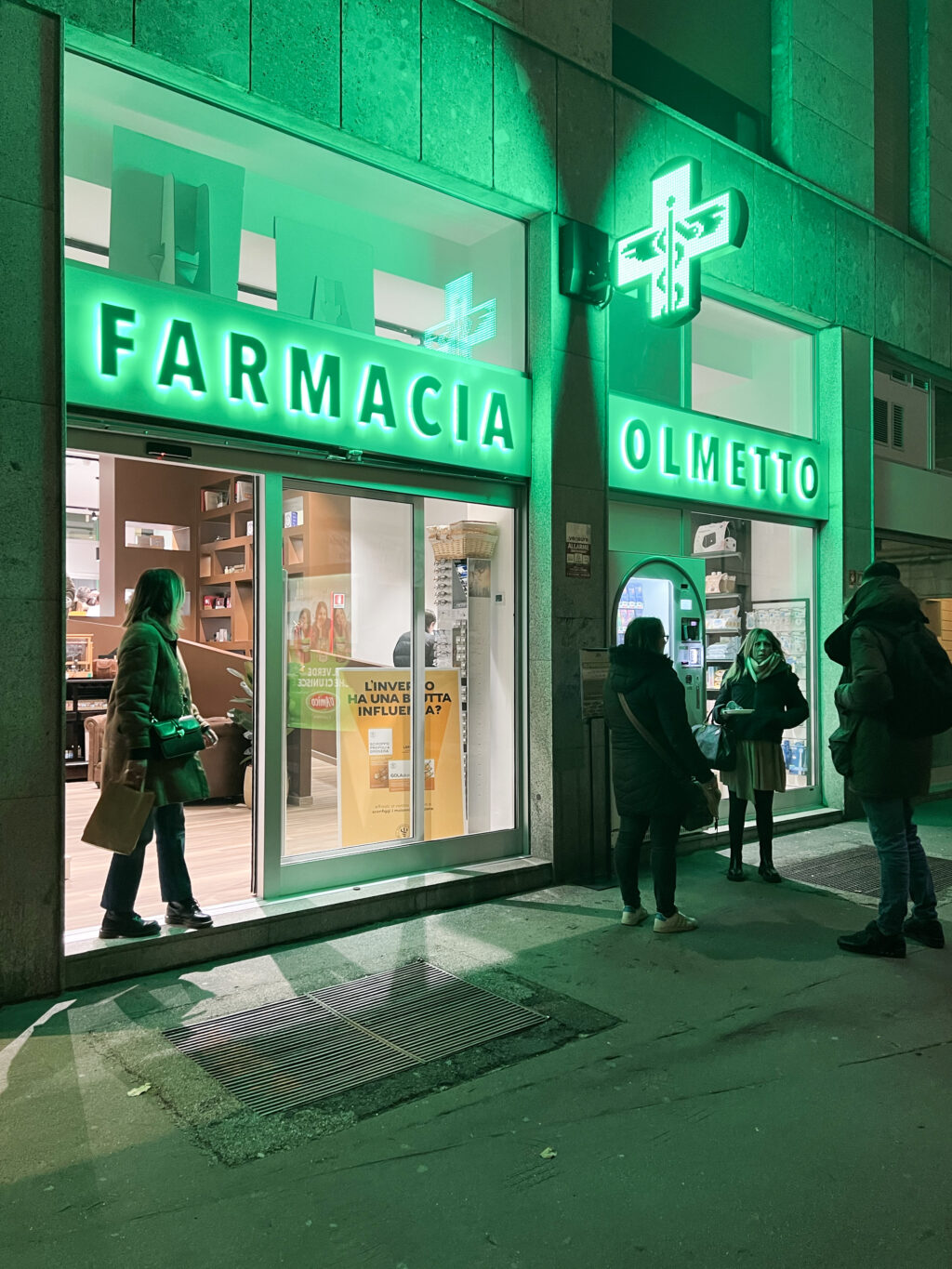 Insegna e Croci mod. Green Farmacia Olmetto